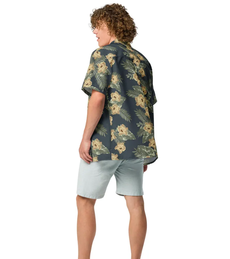 Floral Tropical Button-Up Summer Hawaiian Shirt
