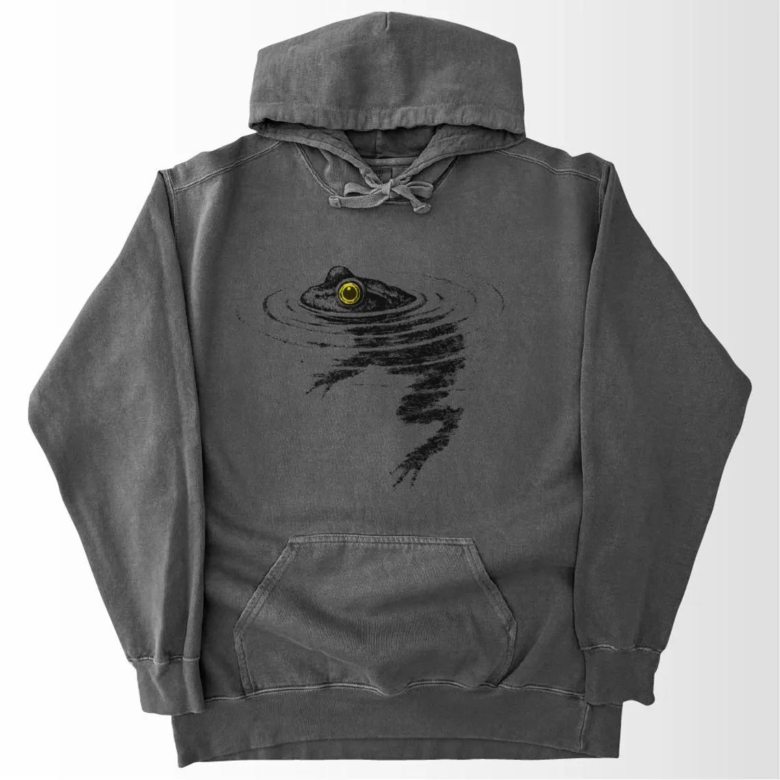Frog Swimming Hoodie - Nature Sweatshirt, Cottagecore Wildlife Pullover