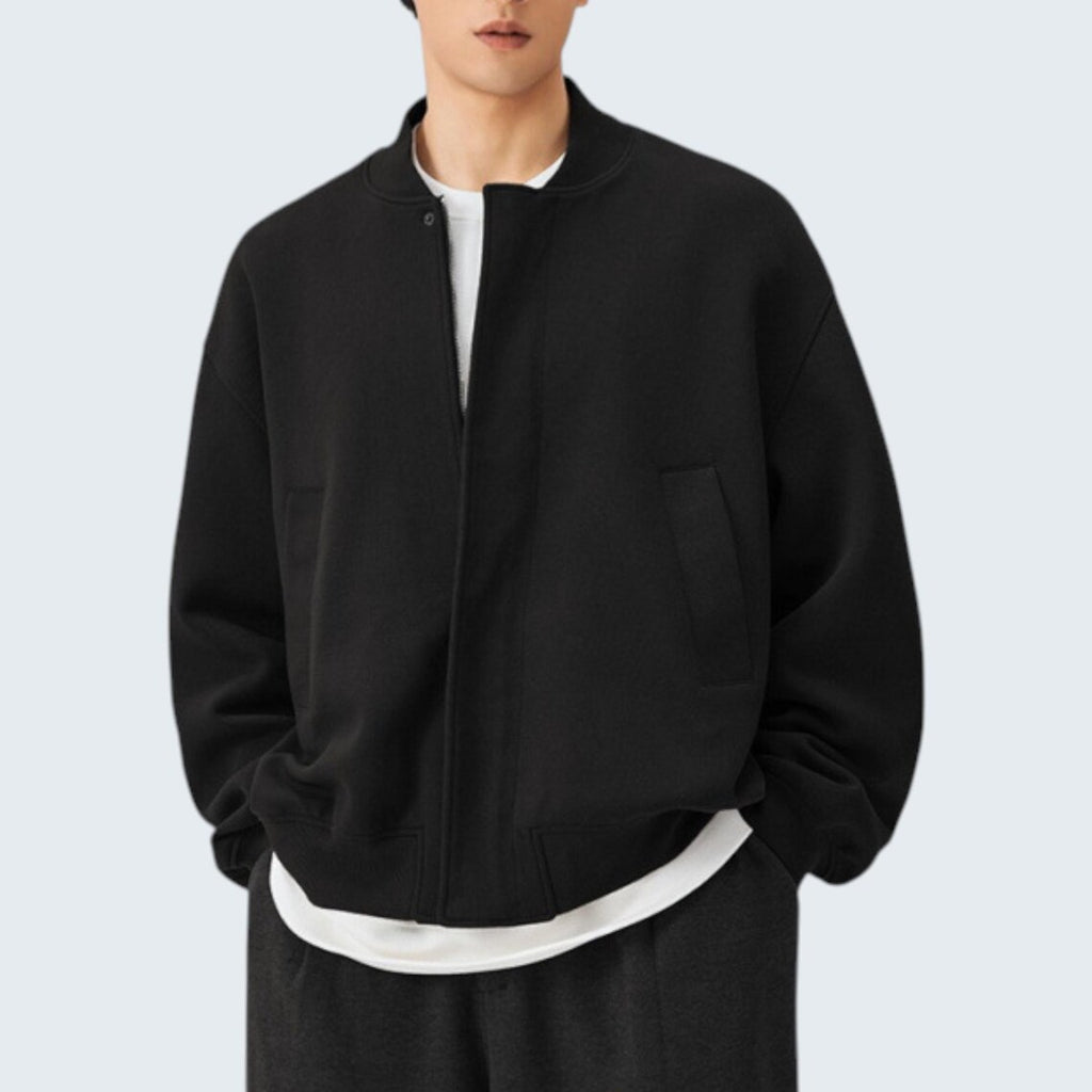 Minimalist Zip Jacket Oversized Outerwear