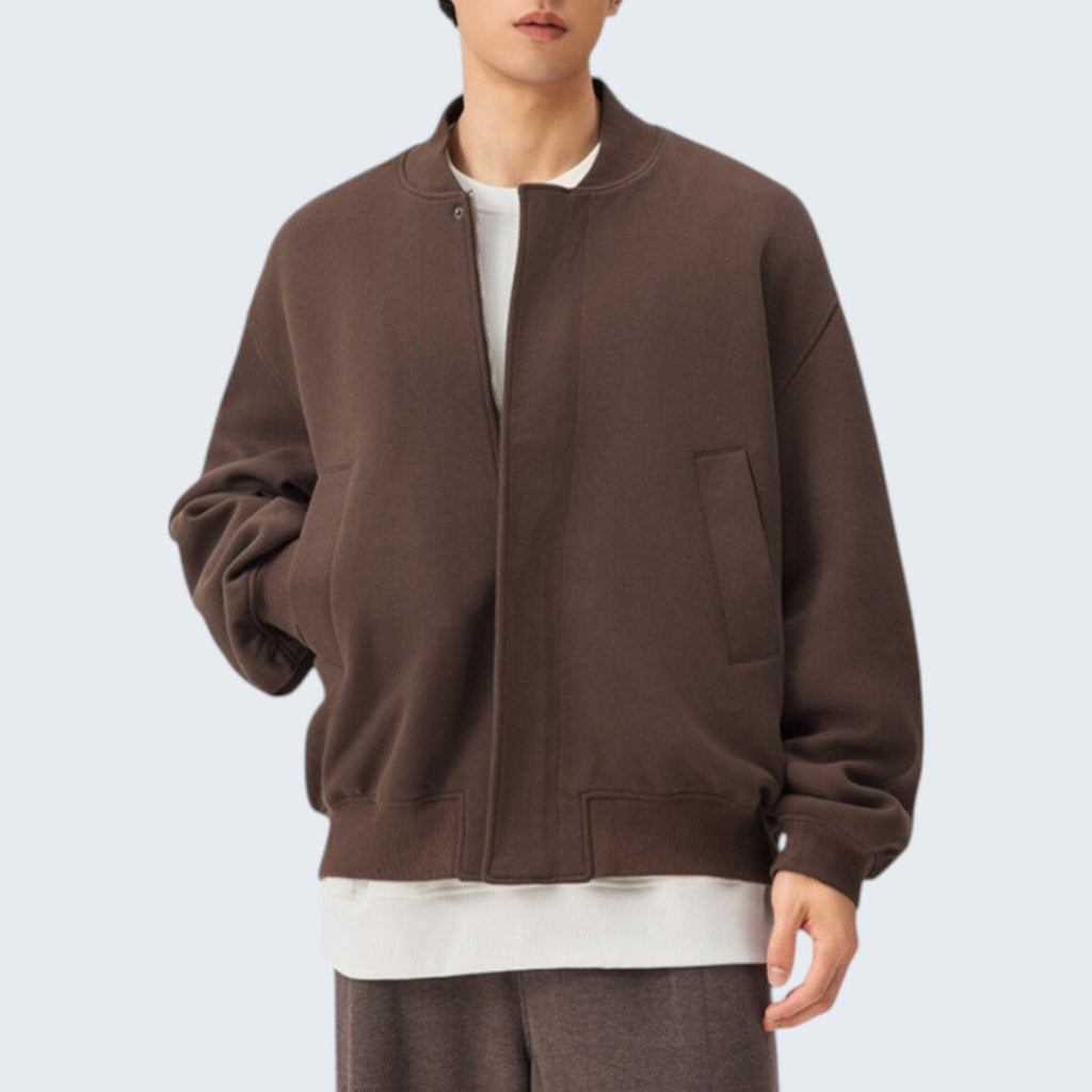 Minimalist Zip Jacket Oversized Outerwear
