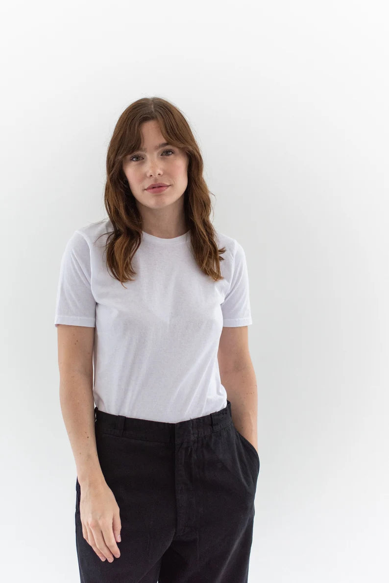 The Marseille Tee - Super Soft Deadstock Modern Cotton White Crew Neck T-Shirt