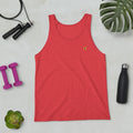 Minimalist Logo Tank Top - Unisex 100% Cotton Casual Sleeveless Shirt & Summer Basics Top