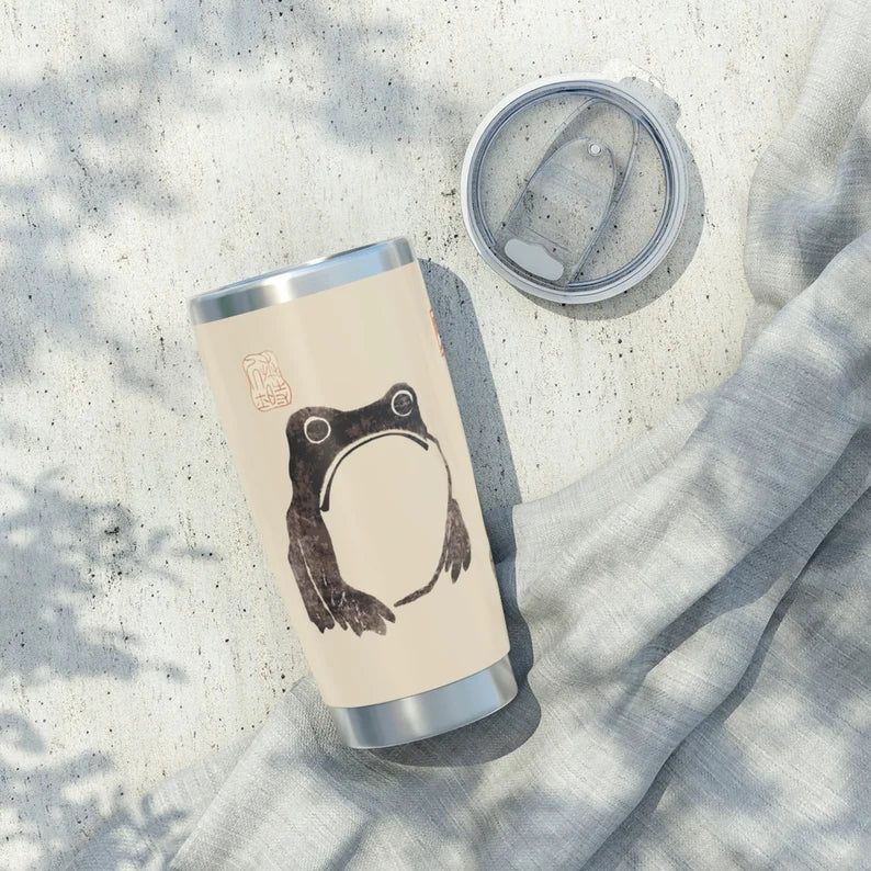Hoji Frogs Stainless Steel Tumbler - Vintage Japanese Art Insulated Travel Mug