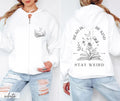 Whimsigoth Book Lover Zip-Up Hoodie | Read Books Be Kind Celestial Star Gazer Sweatshirt