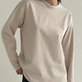 Cotton Oversized Pullover - Long Sleeve Casual Sweatshirt Top for Everyday Wear