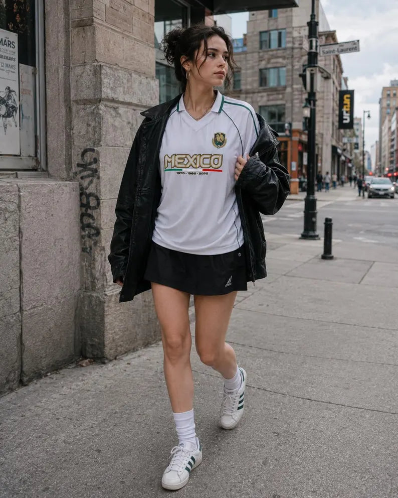 Retro Mexico Soccer Jersey - Vintage Football Shirt, 90s Streetwear Style Graphic Tee