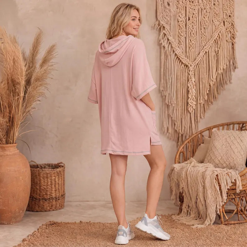 Oversized Long Hoodie Soft Everyday Pullover Casual Top