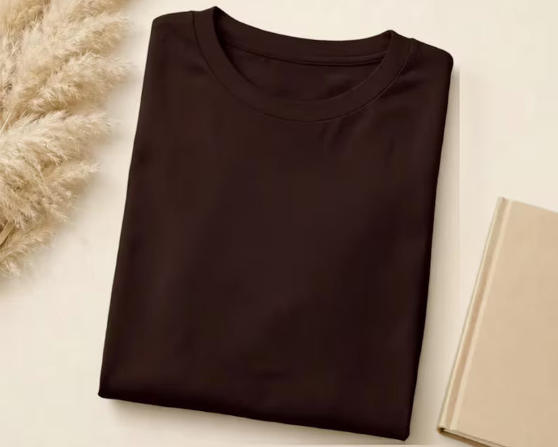 The Minimalist Basic T-Shirt in Dark Chocolate Brown Cotton