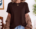 The Minimalist Basic T-Shirt in Dark Chocolate Brown Cotton