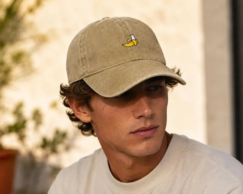 Banana Embroidered Vintage Baseball Cap